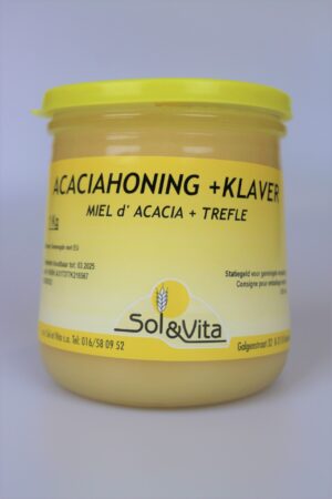 Acaciahoning + klaver 1kg Glas